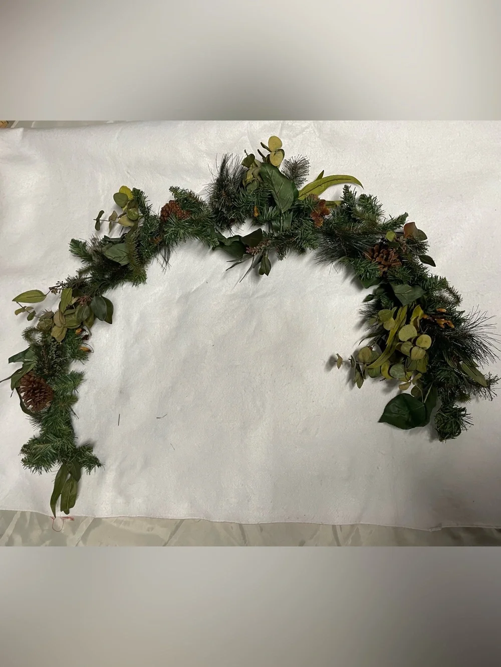 Green Pine and Eucalyptus Holiday Garland - Decorative Home Accent 54”